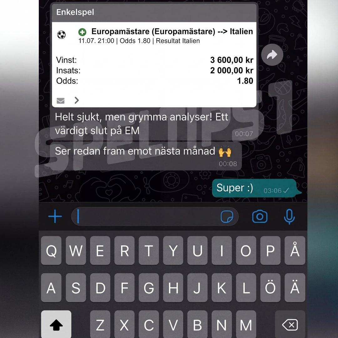 Skärmdump från kund