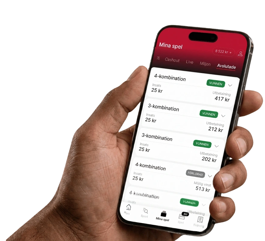 SPELTIPS1-appen med vunna kombotips
